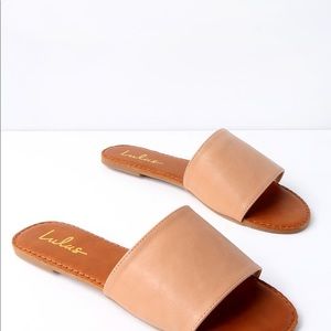 NATURAL SLIDE SANDALS